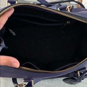 BCBG Edie Day Dowler Purple Leather Satchel